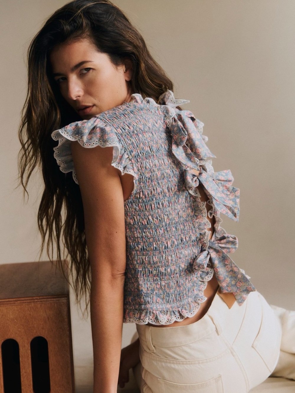 Sezane Liorane Blouse Fiorentino Print - Size 14 - Picture 3 of 3